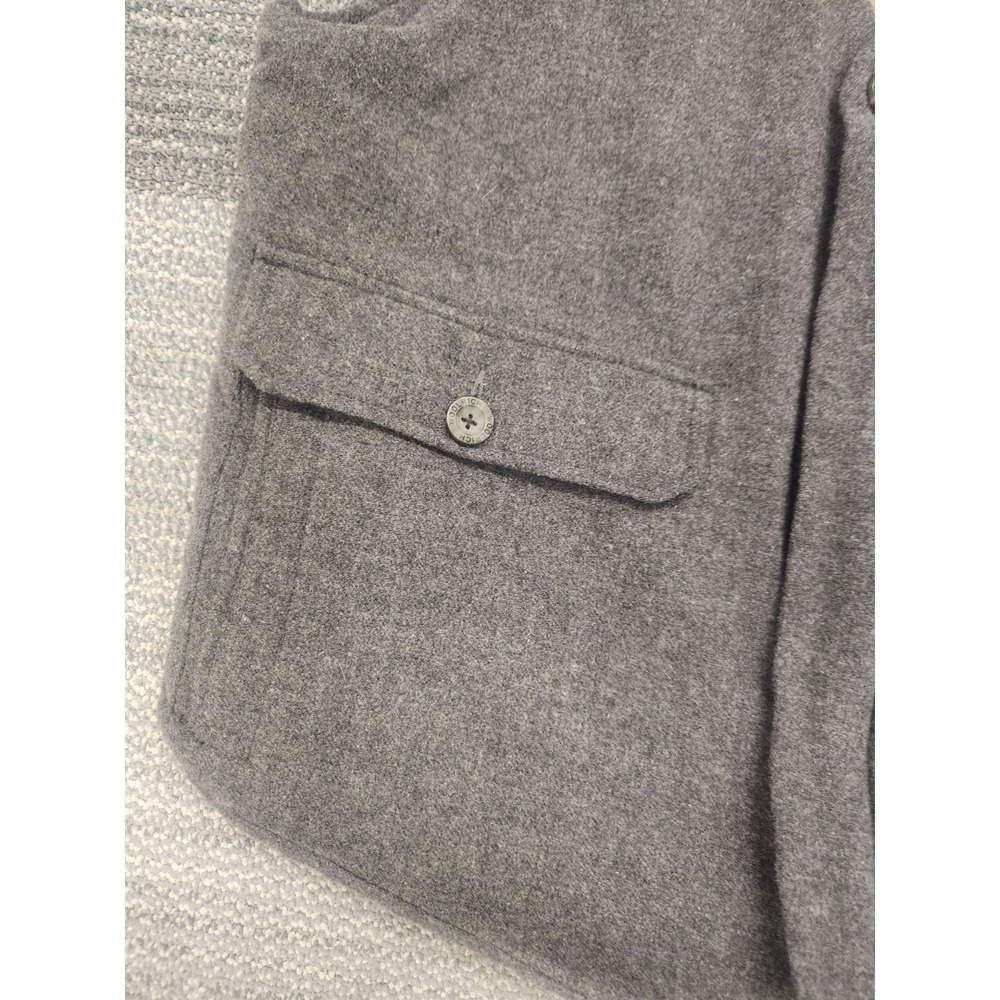 Woolrich Mens‎ Sherpa Lined Vest Dark Gray Full Zip Pockets Size L Barn Core Vtg - Picture 3 of 10